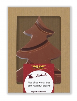 Vegan &amp; GF Milk Chocolate Hazelnut Praline Christmas Trees